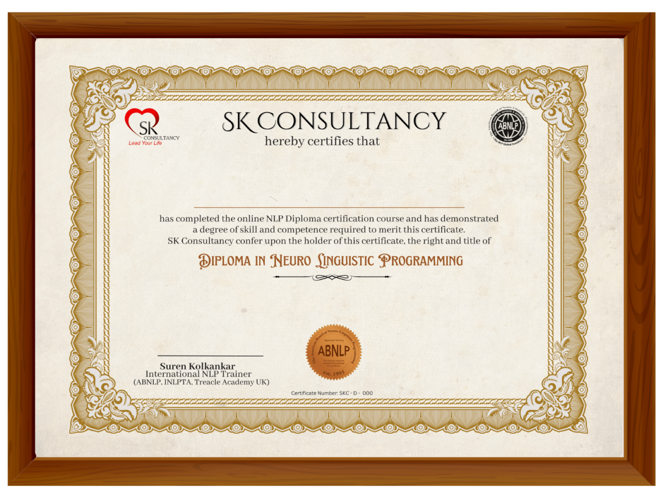 Sample Certificate